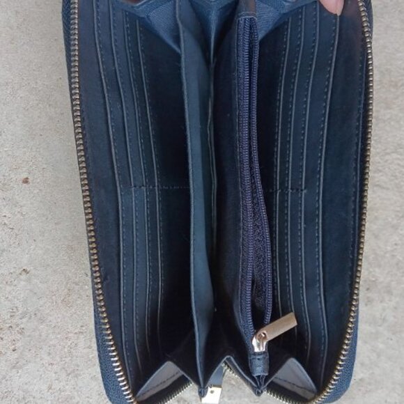 Christian LaCroix Plaid Wool Zippered Wallet Rare - Picture 3 of 5